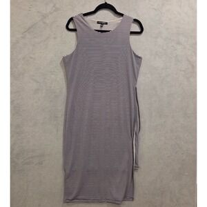 Banana Republic Maxi Dress Women's Size Medium Striped Side Slit Stretchy Casual